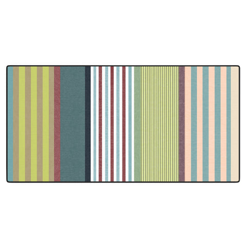 Marta Barragan Camarasa Colorful Stripe Delight Desk Mat