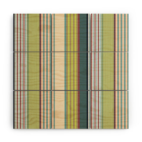 Marta Barragan Camarasa Colorful Stripe Delight Wood Wall Mural