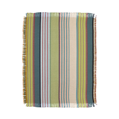 Marta Barragan Camarasa Colorful Stripe Delight Throw Blanket