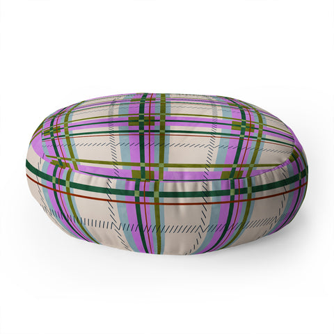 Marta Barragan Camarasa Colorful Stripes Fusion Floor Pillow Round