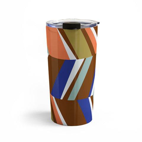 Marta Barragan Camarasa Colorful stripes retro 23 Travel Mug