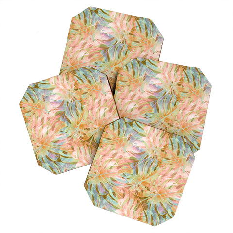 Marta Barragan Camarasa Colorful tropical summer Coaster Set