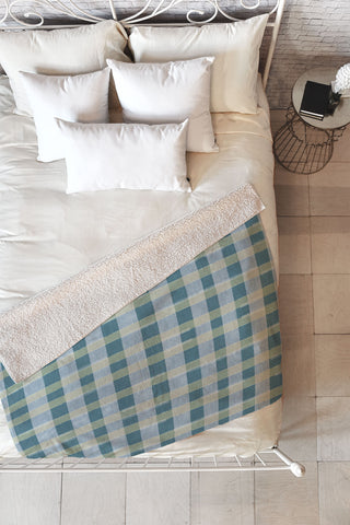Marta Barragan Camarasa Country Style Checks Fleece Throw Blanket