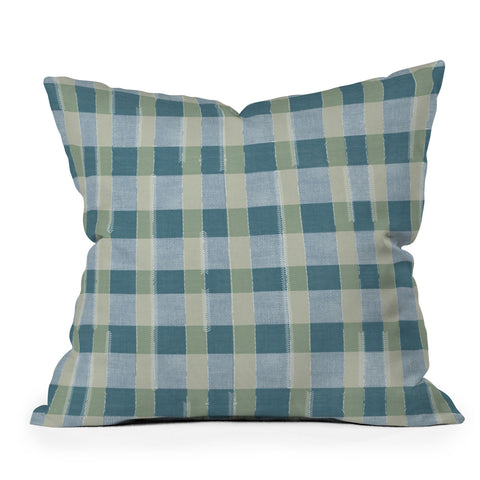 Marta Barragan Camarasa Country Style Checks Throw Pillow