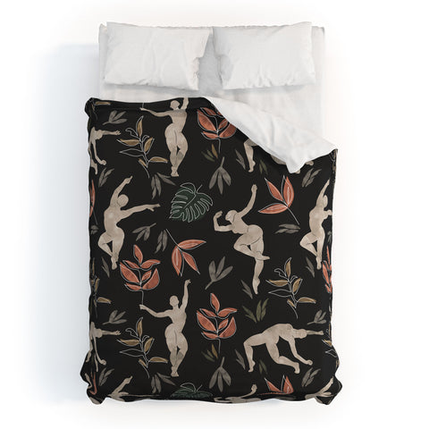 Marta Barragan Camarasa Dance woman simple dark nature Duvet Cover
