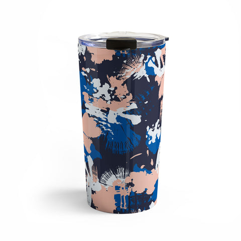 Marta Barragan Camarasa Dark abstract artistic strokes Travel Mug