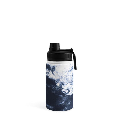 Marta Barragan Camarasa Dark blue watercolor stains 22 Water Bottle