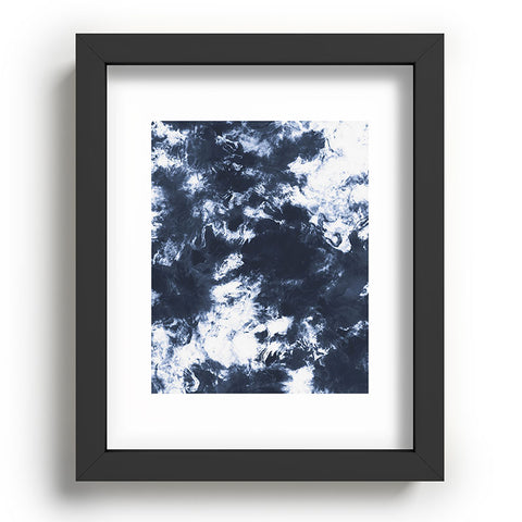 Marta Barragan Camarasa Dark blue watercolor stains 22 Recessed Framing Rectangle