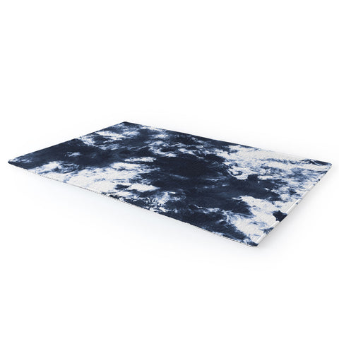 Marta Barragan Camarasa Dark blue watercolor stains 22 Area Rug