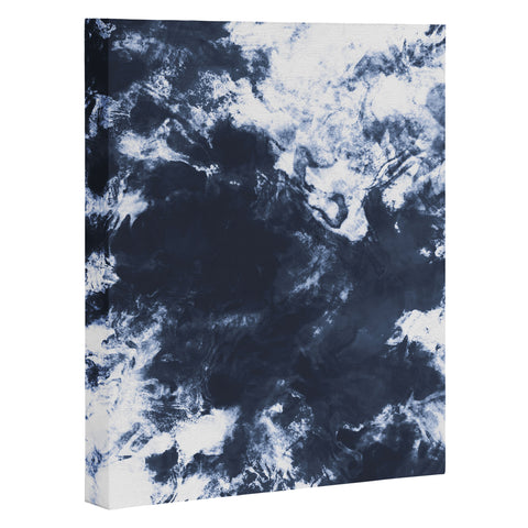 Marta Barragan Camarasa Dark blue watercolor stains 22 Art Canvas