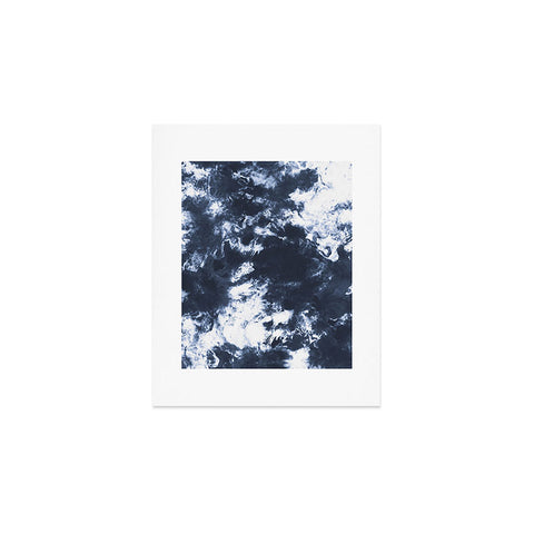 Marta Barragan Camarasa Dark blue watercolor stains 22 Art Print