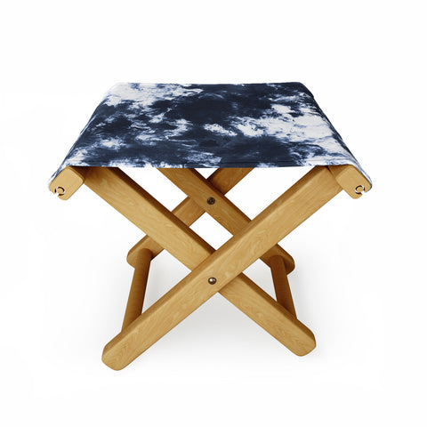 Marta Barragan Camarasa Dark blue watercolor stains 22 Folding Stool