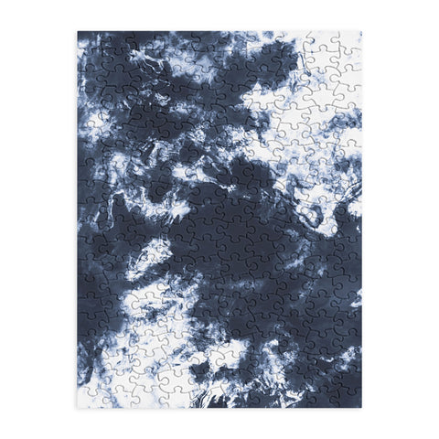 Marta Barragan Camarasa Dark blue watercolor stains 22 Puzzle