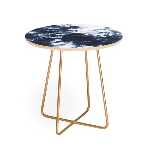 Marta Barragan Camarasa Dark blue watercolor stains 22 Round Side Table