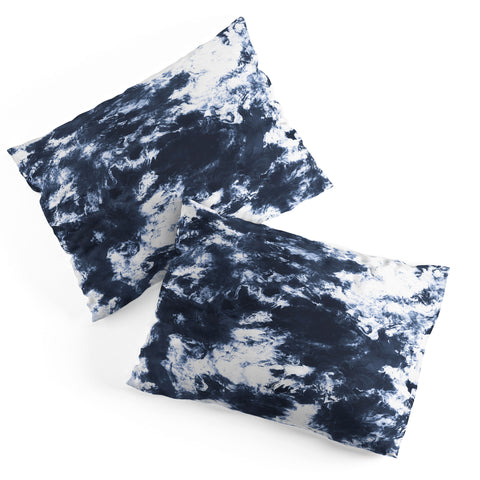 Marta Barragan Camarasa Dark blue watercolor stains 22 Pillow Shams