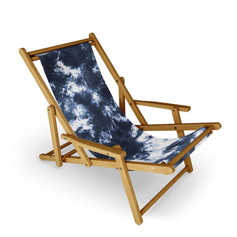 Marta Barragan Camarasa Dark blue watercolor stains 22 Sling Chair