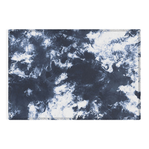 Marta Barragan Camarasa Dark blue watercolor stains 22 Outdoor Rug
