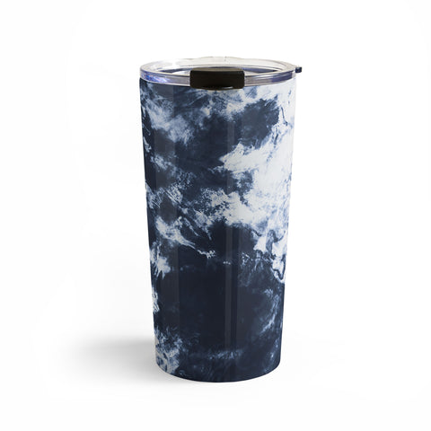 Marta Barragan Camarasa Dark blue watercolor stains 22 Travel Mug