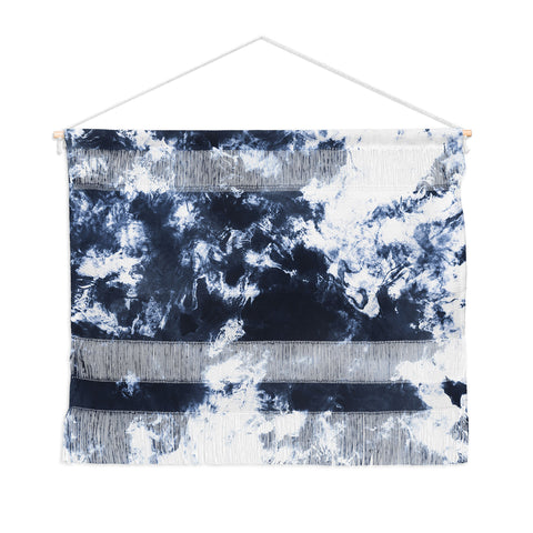 Marta Barragan Camarasa Dark blue watercolor stains 22 Wall Hanging Landscape
