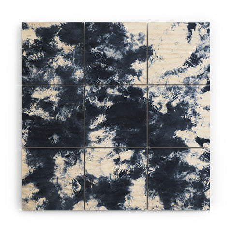 Marta Barragan Camarasa Dark blue watercolor stains 22 Wood Wall Mural