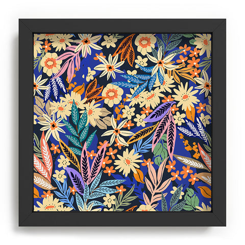 Marta Barragan Camarasa Dark flowered blooms colorful Recessed Framing Square
