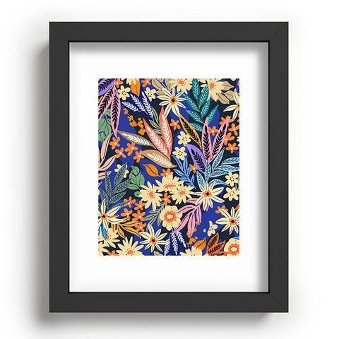 Marta Barragan Camarasa Dark flowered blooms colorful Recessed Framing Rectangle