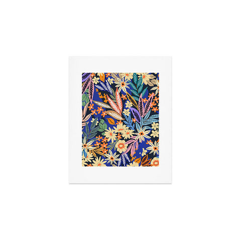 Marta Barragan Camarasa Dark flowered blooms colorful Art Print