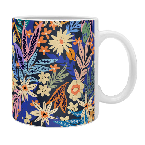 Marta Barragan Camarasa Dark flowered blooms colorful Coffee Mug
