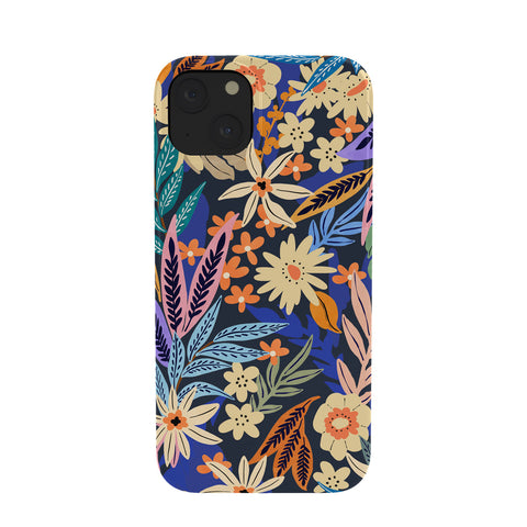 Marta Barragan Camarasa Dark flowered blooms colorful Phone Case