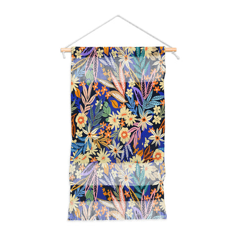 Marta Barragan Camarasa Dark flowered blooms colorful Wall Hanging Portrait