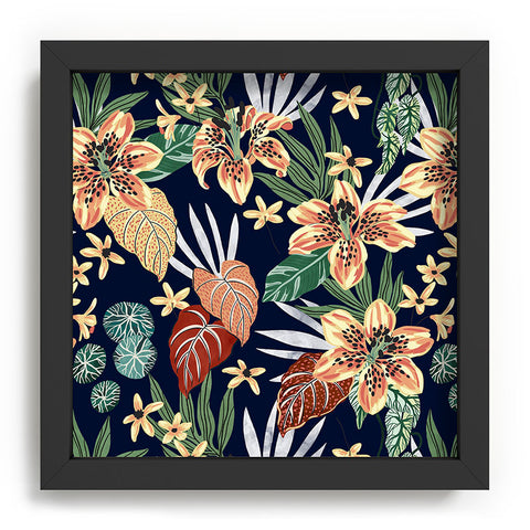 Marta Barragan Camarasa Dark nice floral jungle DP1 Recessed Framing Square