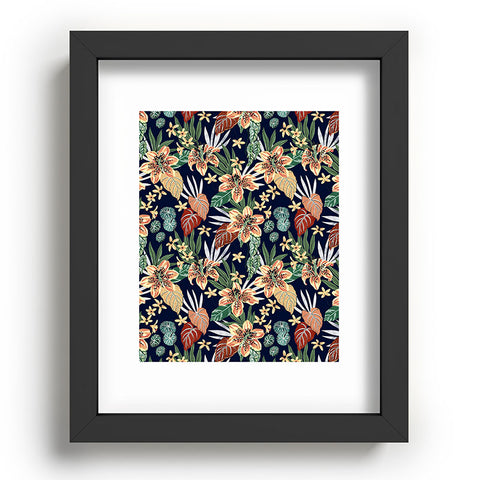 Marta Barragan Camarasa Dark nice floral jungle DP1 Recessed Framing Rectangle