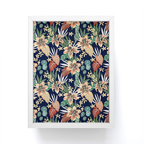 Marta Barragan Camarasa Dark nice floral jungle DP1 Framed Mini Art Print