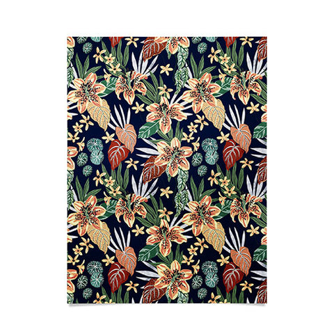 Marta Barragan Camarasa Dark nice floral jungle DP1 Poster
