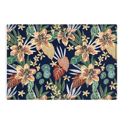 Marta Barragan Camarasa Dark nice floral jungle DP1 Outdoor Rug
