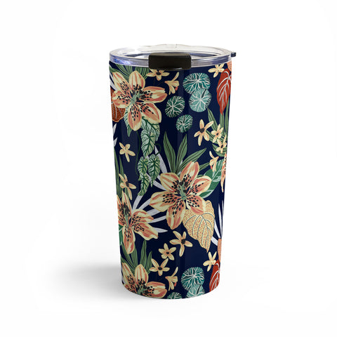 Marta Barragan Camarasa Dark nice floral jungle DP1 Travel Mug