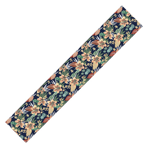 Marta Barragan Camarasa Dark nice floral jungle DP1 Table Runner