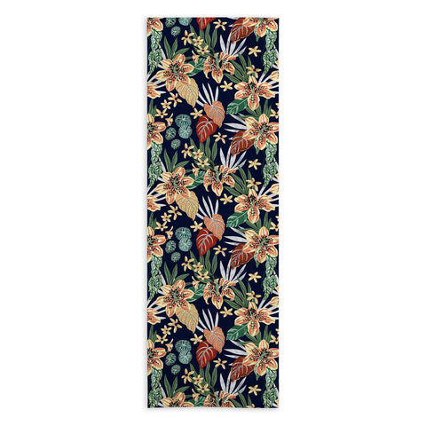 Marta Barragan Camarasa Dark nice floral jungle DP1 Yoga Towel
