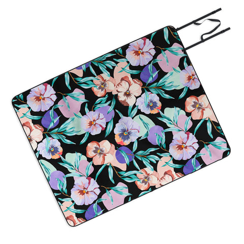 Marta Barragan Camarasa Dark nice tropical garden B Picnic Blanket