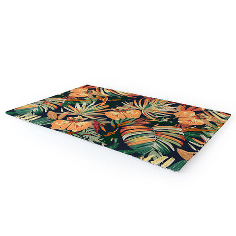 Marta Barragan Camarasa Dark tropical botanical wild A Area Rug