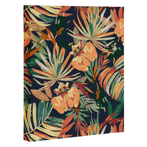 Marta Barragan Camarasa Dark tropical botanical wild A Art Canvas