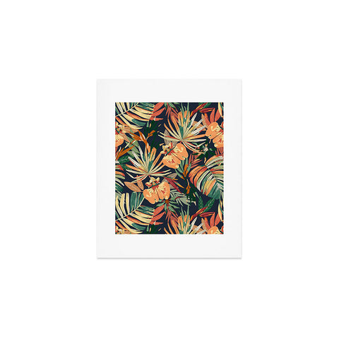 Marta Barragan Camarasa Dark tropical botanical wild A Art Print