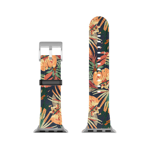Marta Barragan Camarasa Dark tropical botanical wild A Apple Watch Band