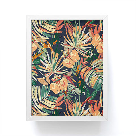 Marta Barragan Camarasa Dark tropical botanical wild A Framed Mini Art Print