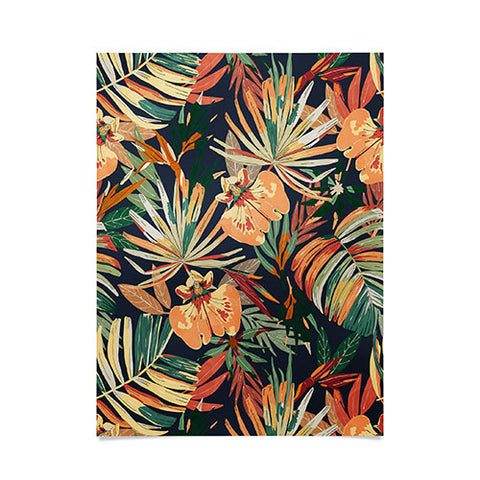 Marta Barragan Camarasa Dark tropical botanical wild A Poster