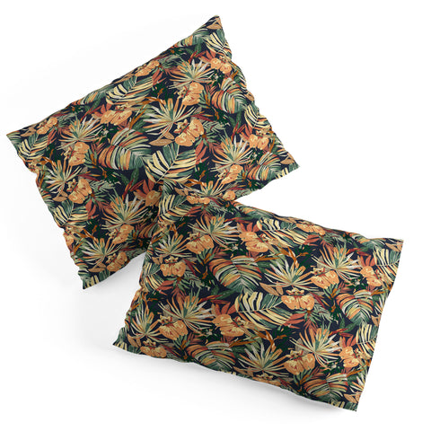 Marta Barragan Camarasa Dark tropical botanical wild A Pillow Shams