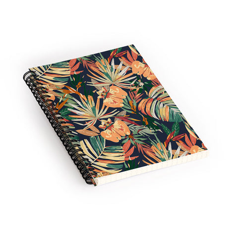 Marta Barragan Camarasa Dark tropical botanical wild A Spiral Notebook