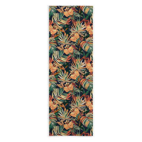 Marta Barragan Camarasa Dark tropical botanical wild A Yoga Towel