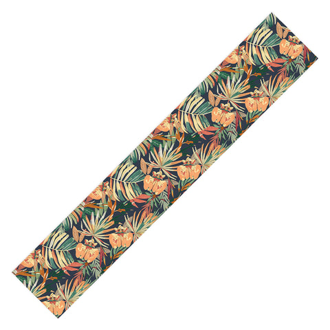 Marta Barragan Camarasa Dark tropical botanical wild A Table Runner
