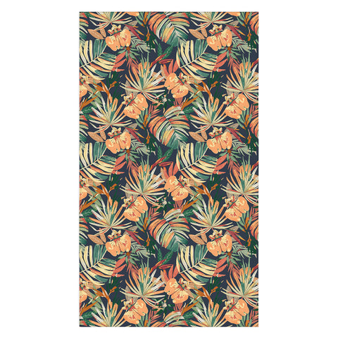 Marta Barragan Camarasa Dark tropical botanical wild A Tablecloth